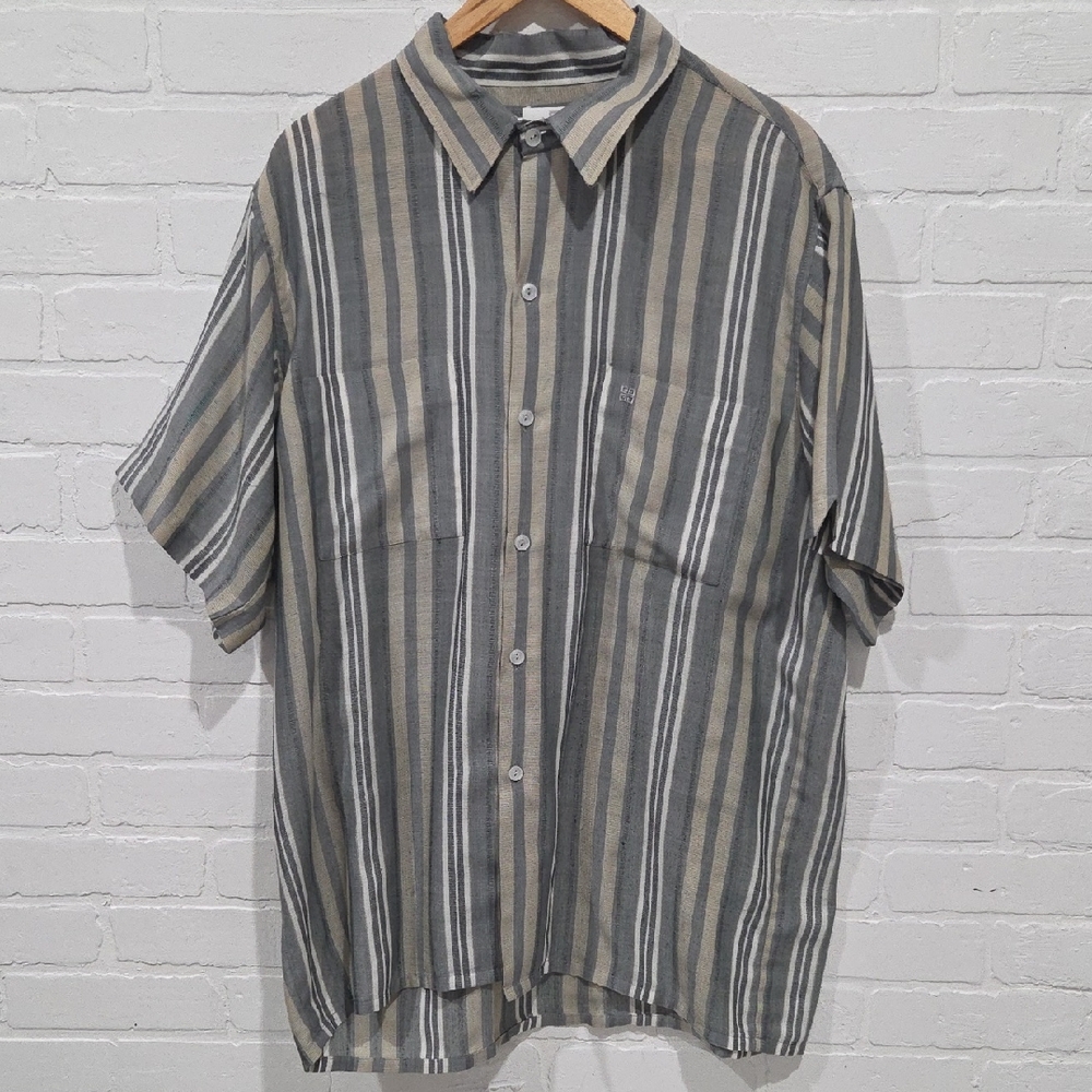 Givenchy Striped  Gray And Cream  Shirt